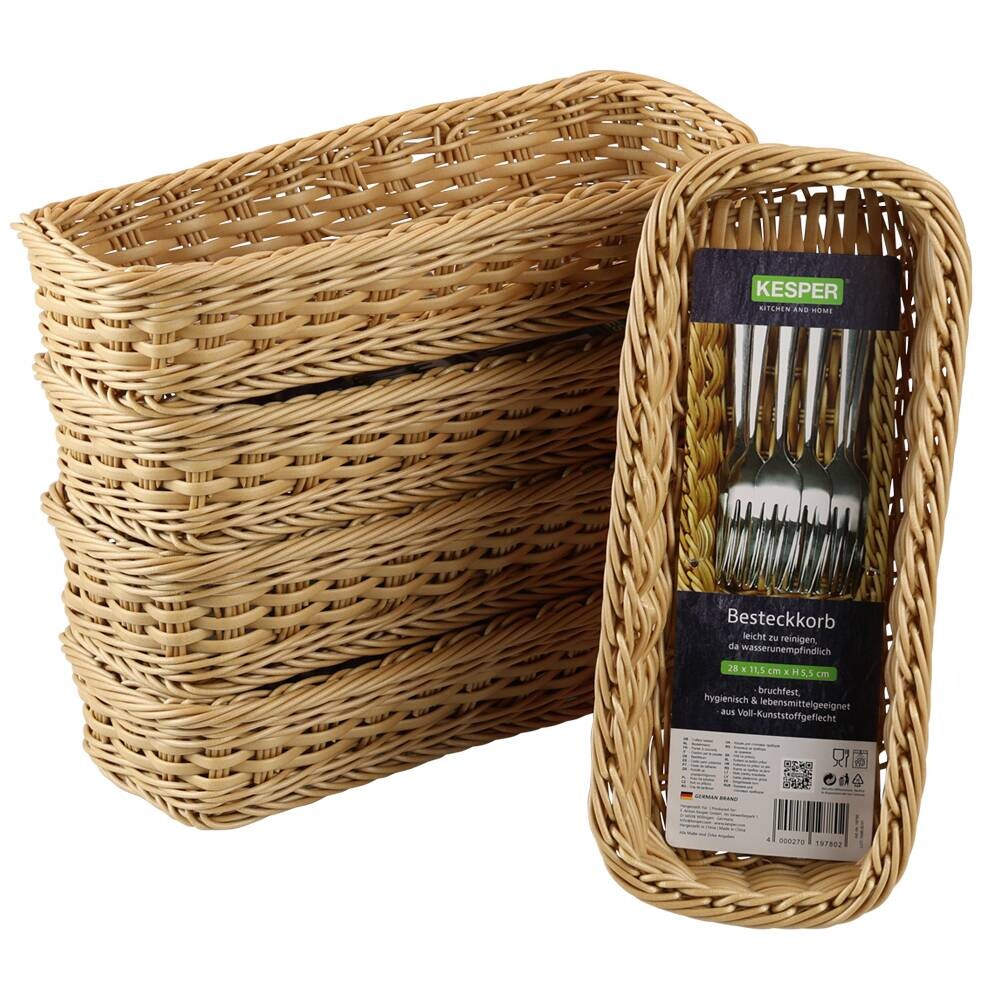 Kesper Besteckkorb braun Kunststoff B/H/L: ca. 11,5x28x275 cm