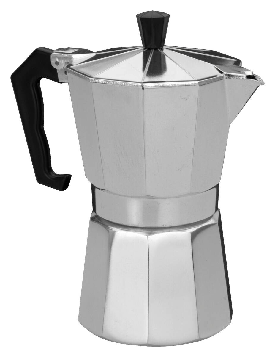 Espressokocher silber Aluminium