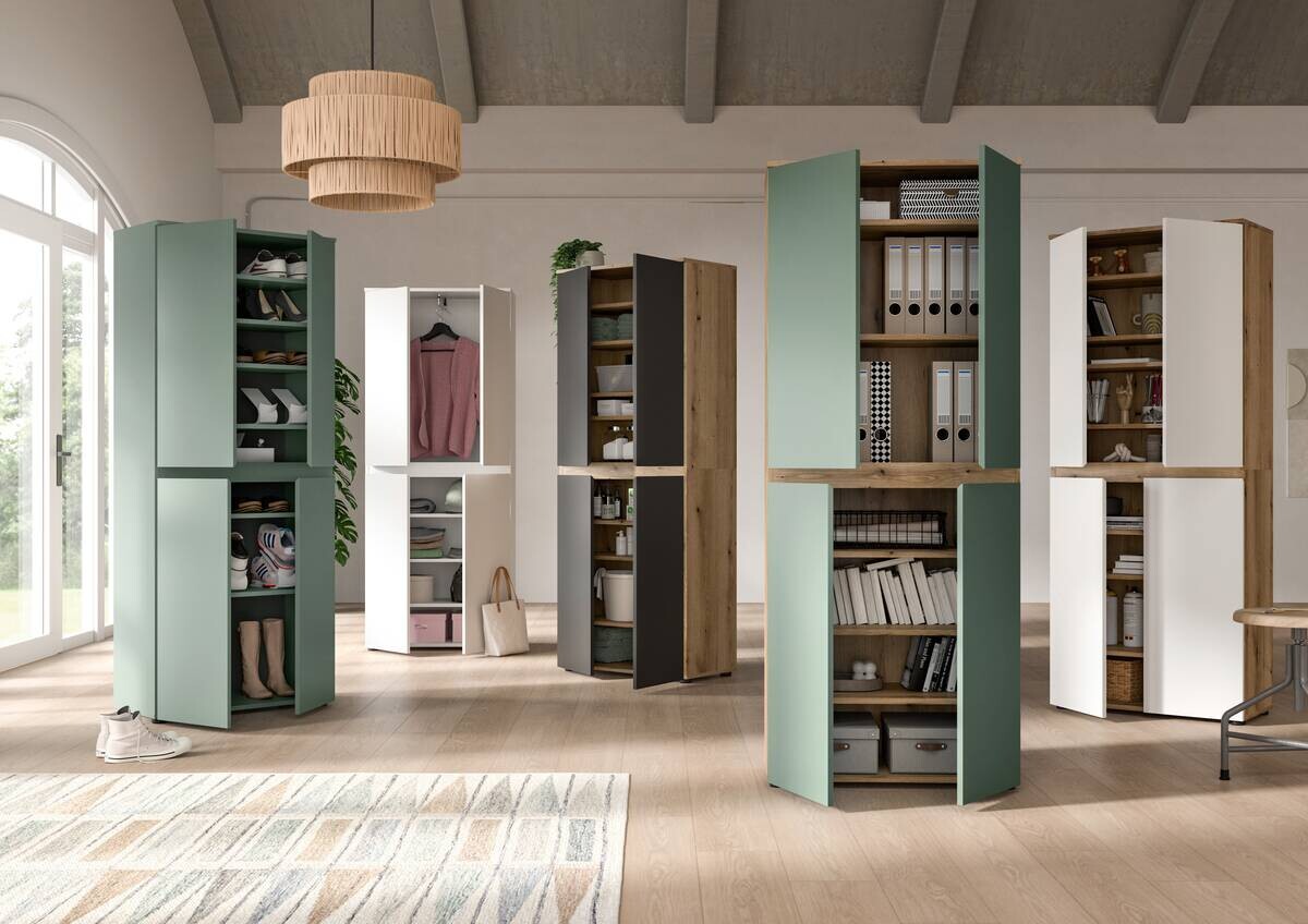 Schrank SCARPA weiß B/H/T: ca. 70x175x37 cm