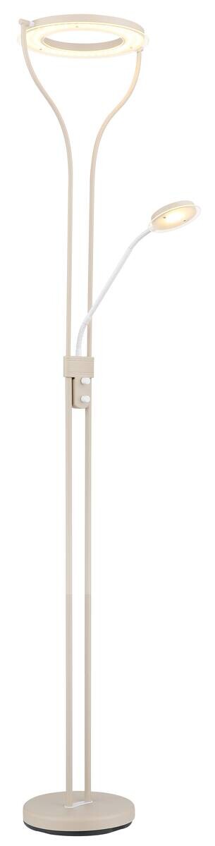 GLOBO Stehlampe weiß sand Satiniert Glas Metall B/H/L: ca. 31x194x35 cm null 1 Brennstellen