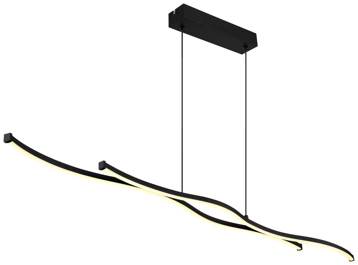 GLOBO LED-Pendelleuchte BOYD schwarz Aluminium Metall B/H/T: ca. 8,6x120x110,4 cm 1 Brennstellen
