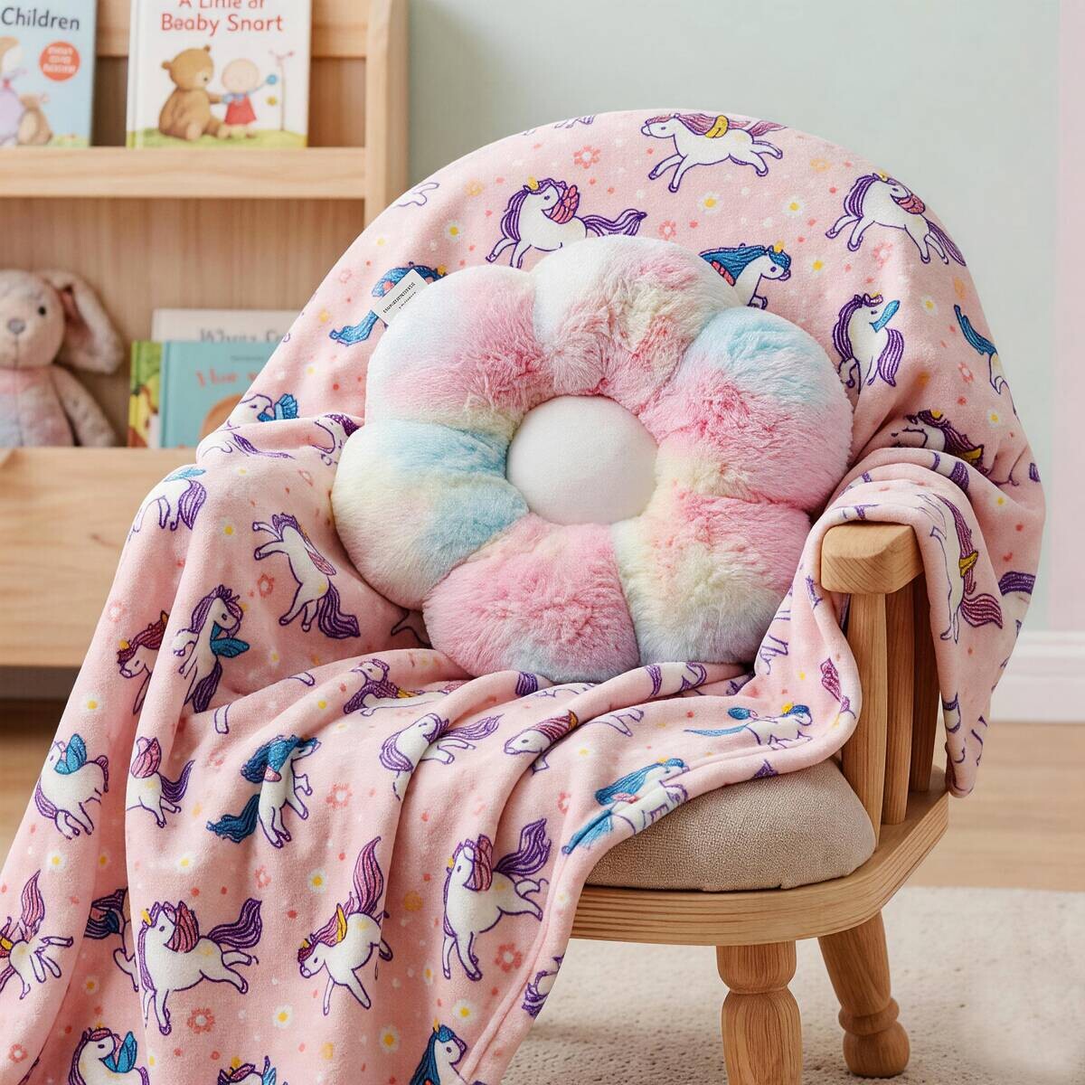 Set bestehend aus Kissen und Kuscheldecke