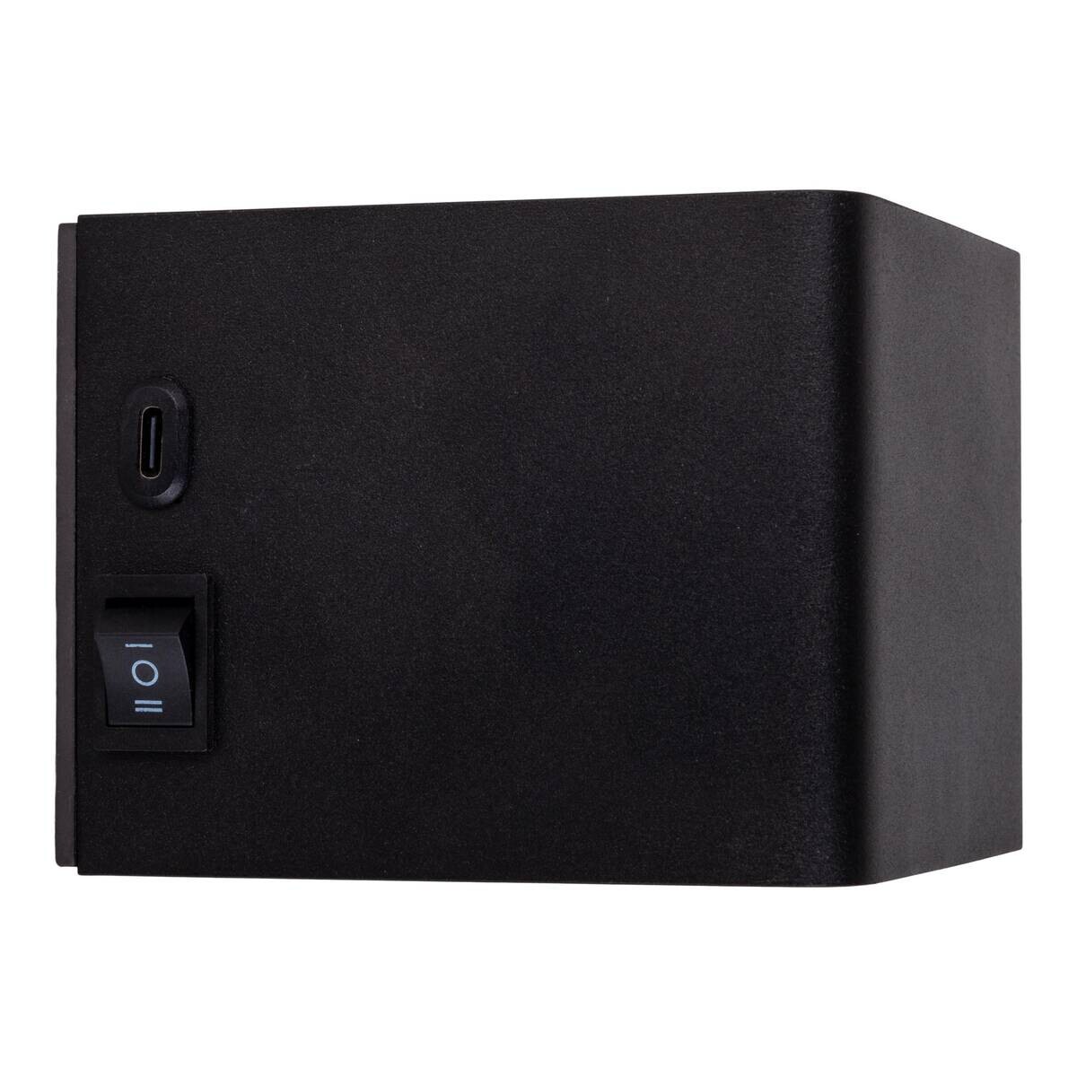Näve Leuchten LED-Wandleuchte schwarz Metall B/H/T: ca. 10x8x10 cm