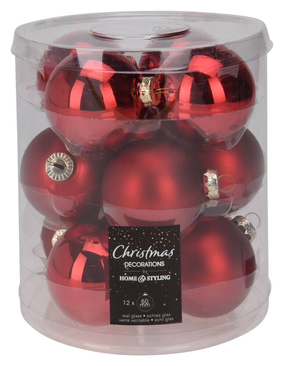Weihnachtskugel rot D: ca. 6 cm
