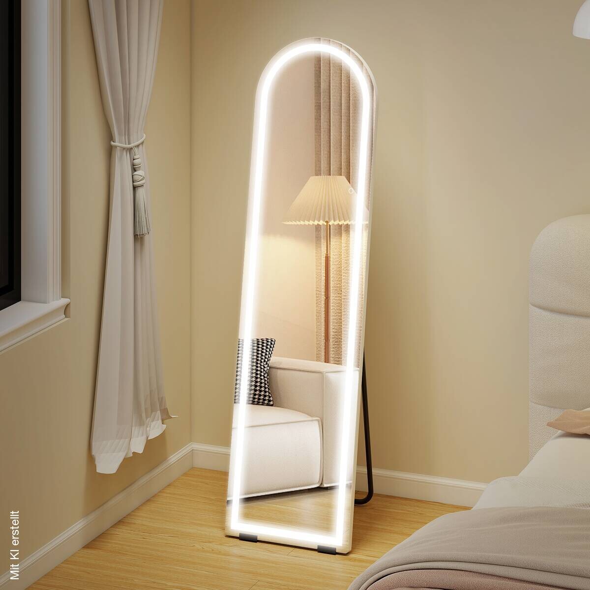 HOMCOM LED-Spiegel weiß B/H/L: ca. 2,9x150x40 cm