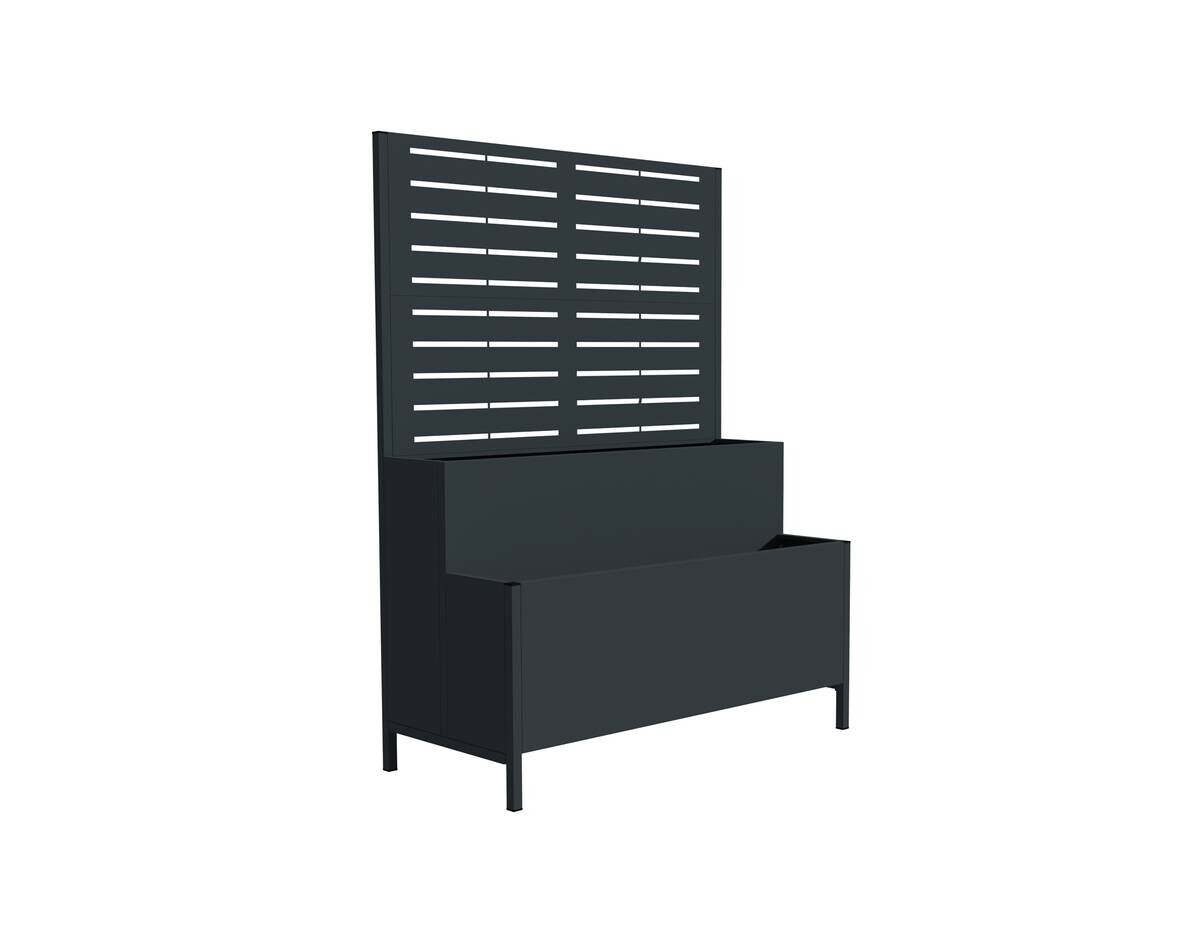 Westmann Pflanzkasten Dekora anthrazit Stahl B/H/L: ca. 90x120x40 cm