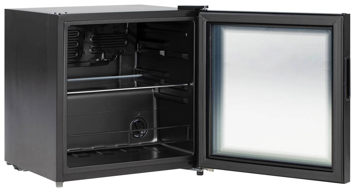 POCOline Glastürkühlschrank GTK53-44ES schwarz B/H/T: ca. 47x50x44 cm