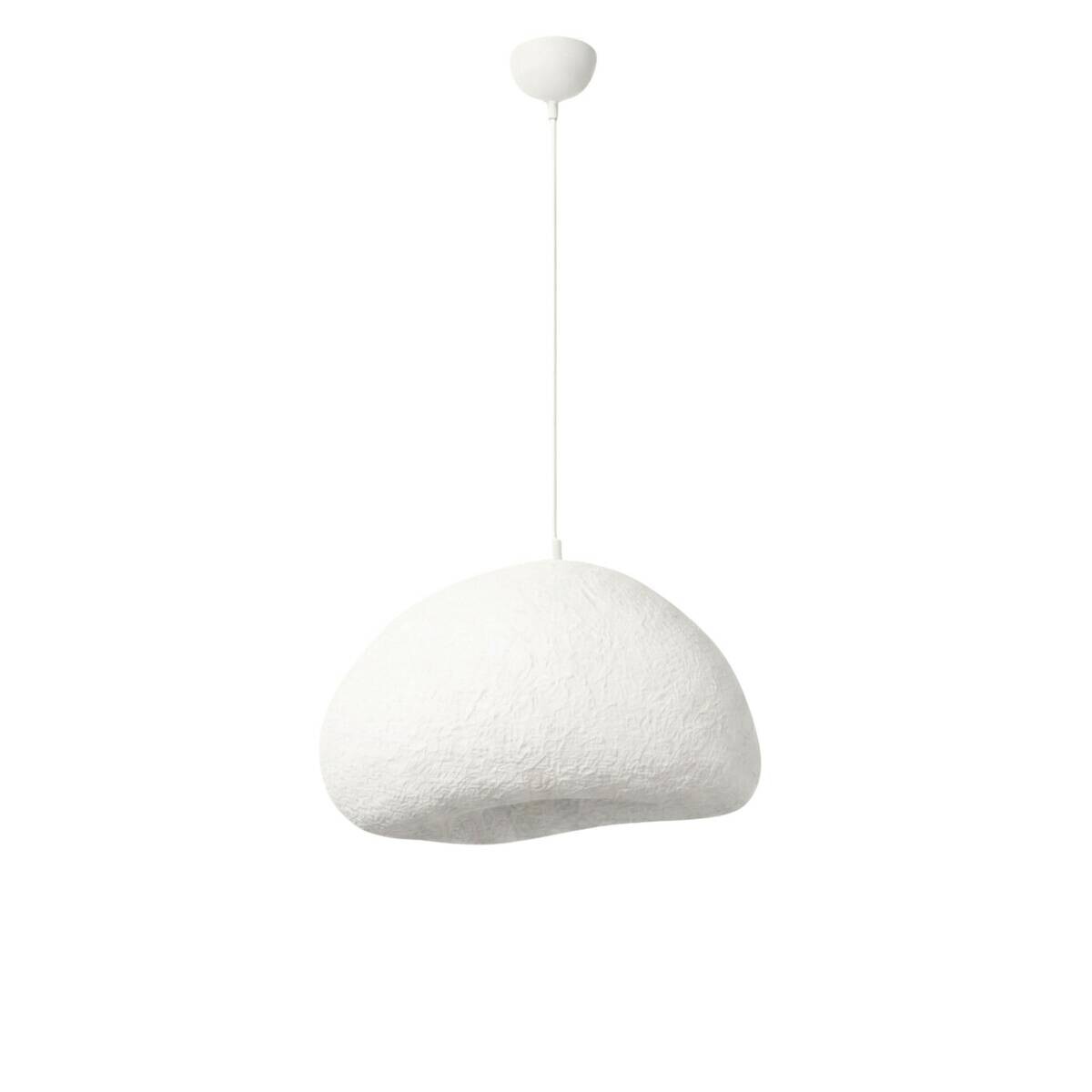 Opviq Pendelleuchte weiß Metall Fiberglas B/T/L: ca. 42x40x42 cm E27 1 Brennstellen