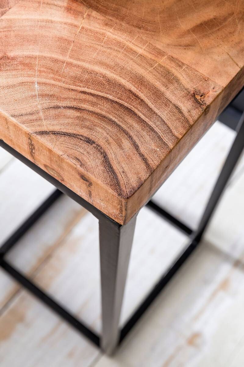 Beistelltisch braun Holz B/H/T: ca. 30x97x30 cm