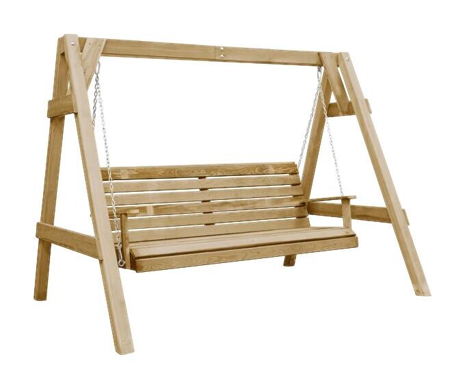 vidaXL Hollywoodschaukel natur Holz B/H/L: ca. 150x157x205 cm