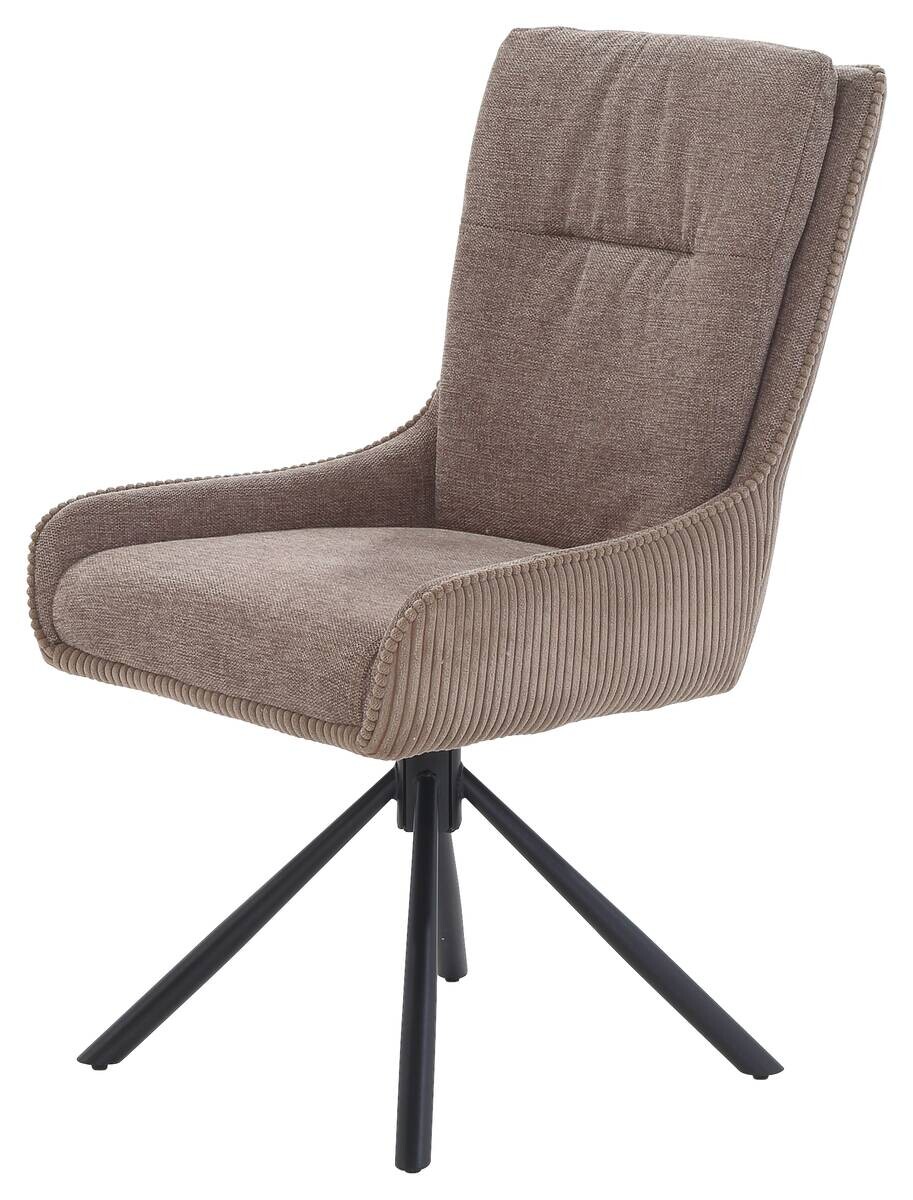 Drehstuhl taupe Webstoff B/H/T: ca. 56x98x65 cm