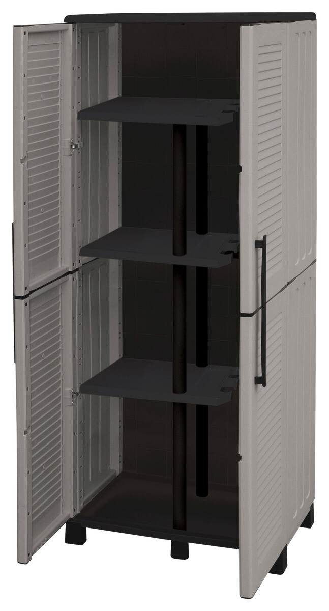 ArtPlast Kunststoffschrank Family grau Kunststoff B/H/T: ca. 68x168x37 cm