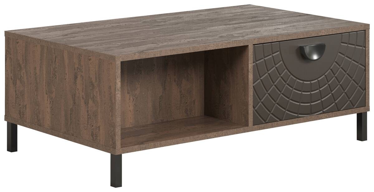 Couchtisch Fusion Eiche dunkel Nachbildung bronze Optik B/H/T: ca. 110x37x60 cm