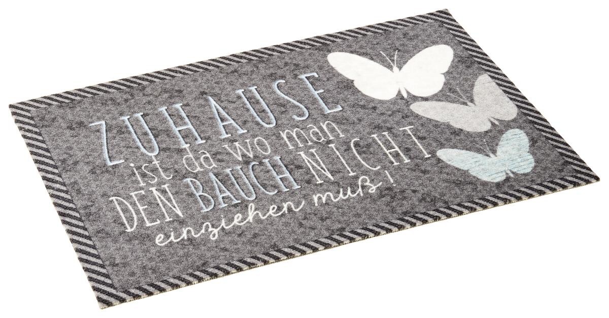 Fußmatte Velvet dunkelgrau B/L: ca. 40x60 cm