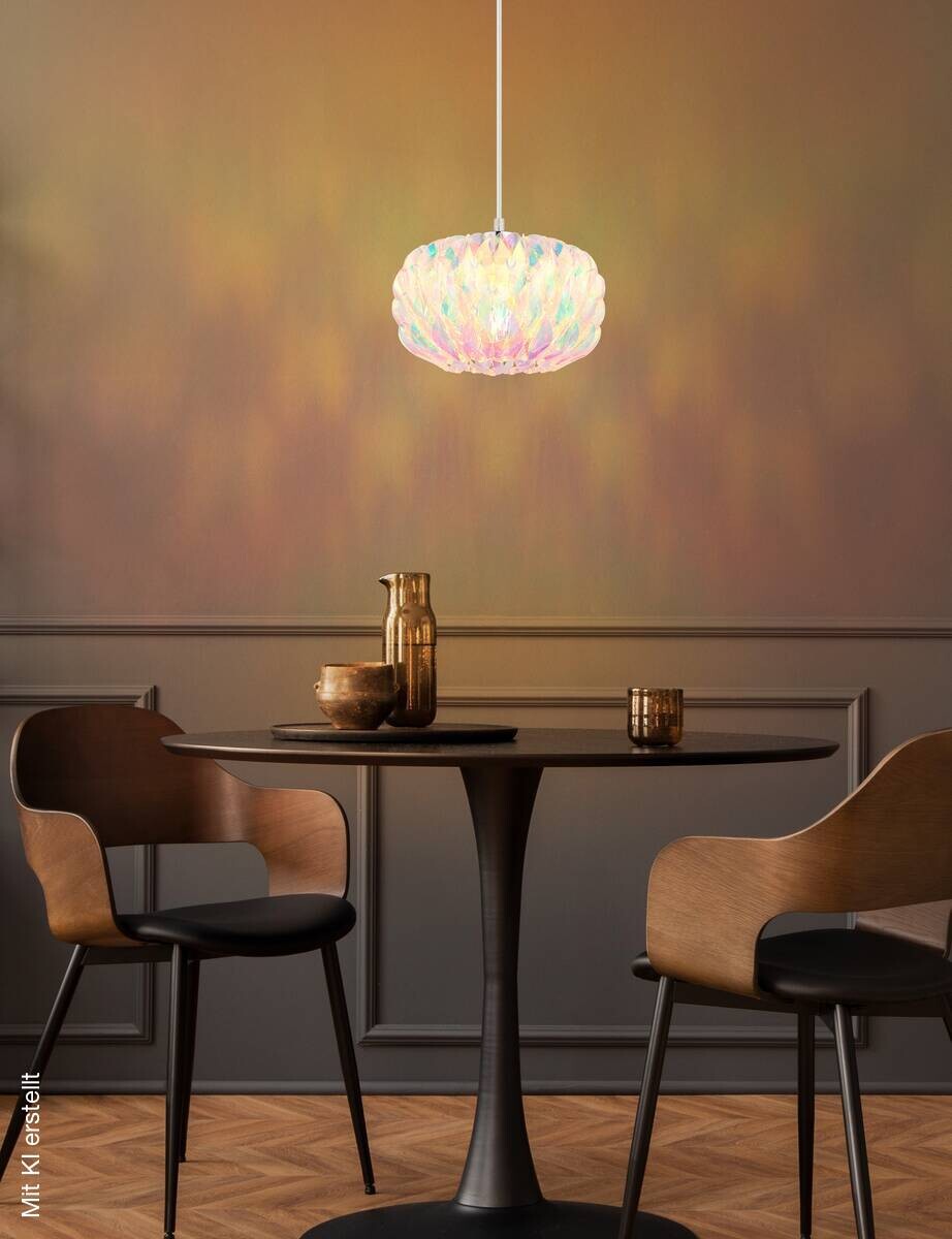 GLOBO Pendelleuchte Chrom Metall Kunststoff H/D: ca. 120x25 cm E27 1 Brennstellen