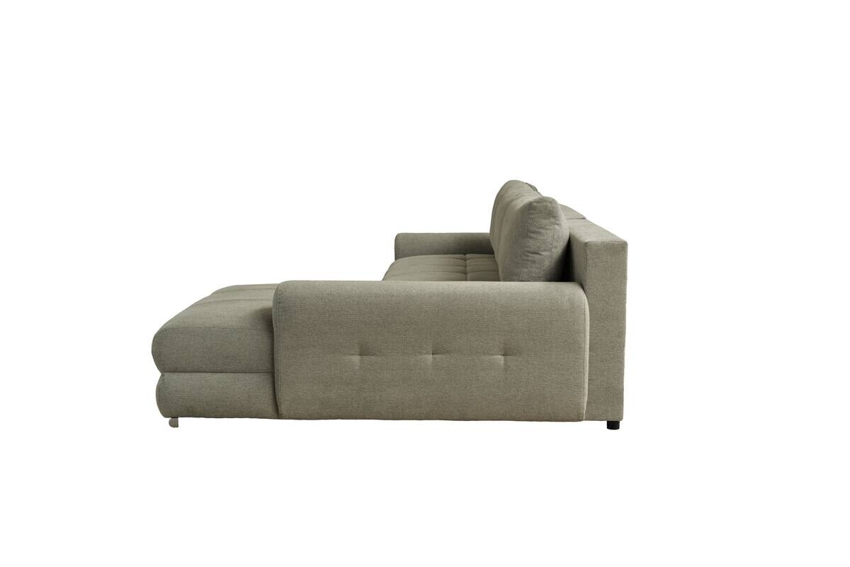 Ecksofa mit Bettfunktion und Bettkasten Lorenz olive Microfaser B/H/T: ca. 284x74x180 cm