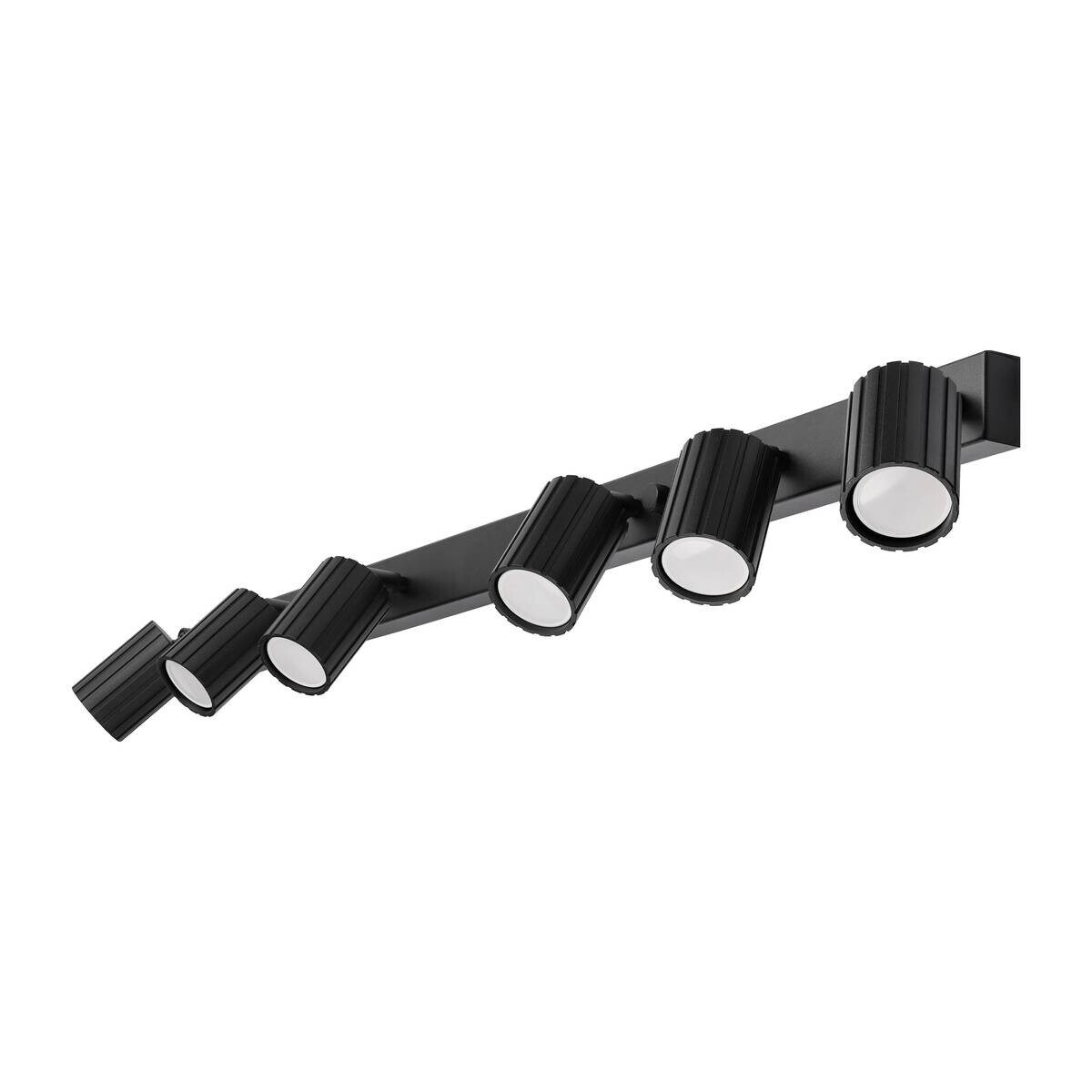 Lamkur Strahler Prisma schwarz Stahl B/H/L: ca. 6,5x16,5x117 cm 6 Brennstellen