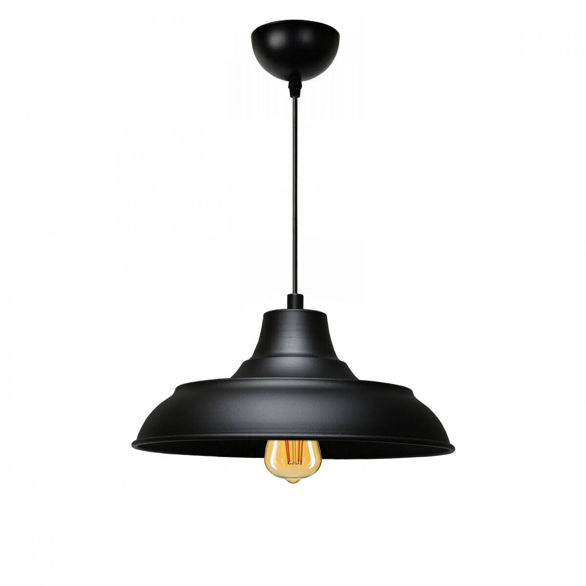 Opviq Pendelleuchte schwarz Metall B/H/T/L/D: ca. 25x80x25x25x25 cm E27 1 Brennstellen
