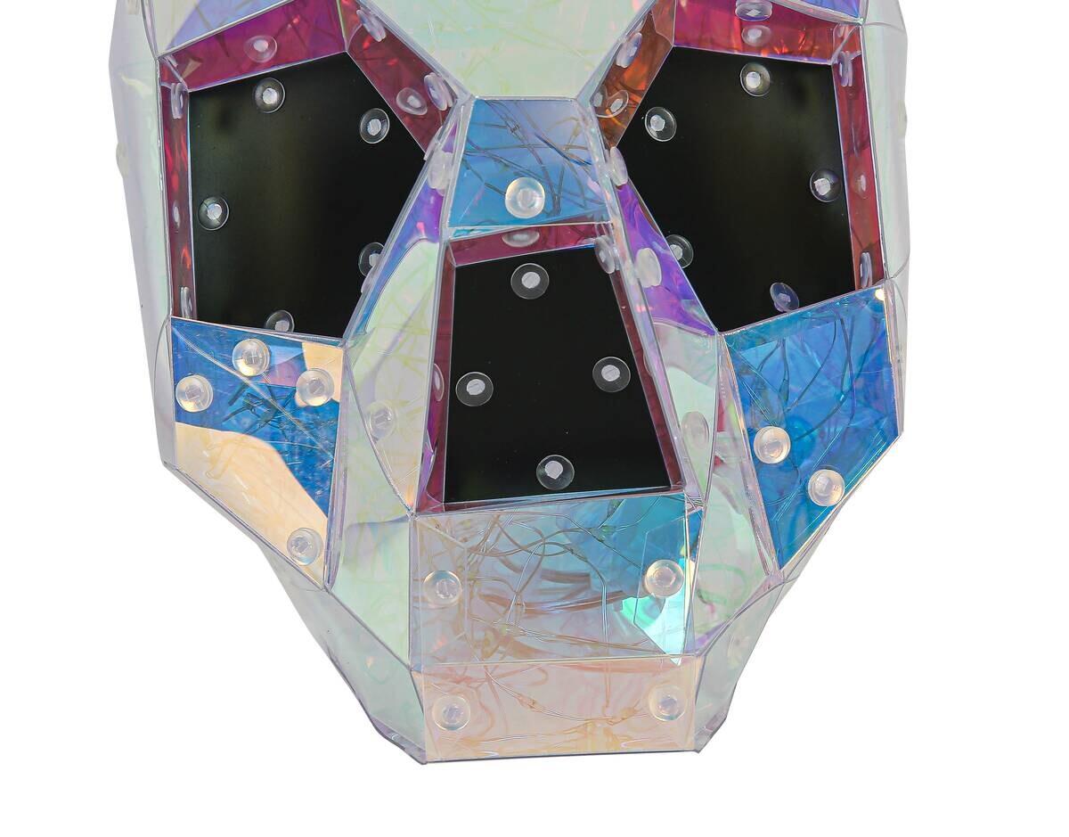 Nolo Tischleuchte Totenkopf transparent B/H/L: ca. 17x17x23 cm