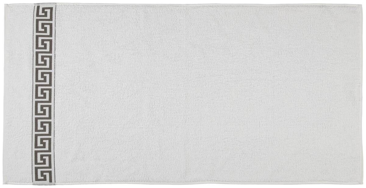 POCOline Duschtuch Mäander weiß 100% Baumwolle B/L: ca. 70x140 cm