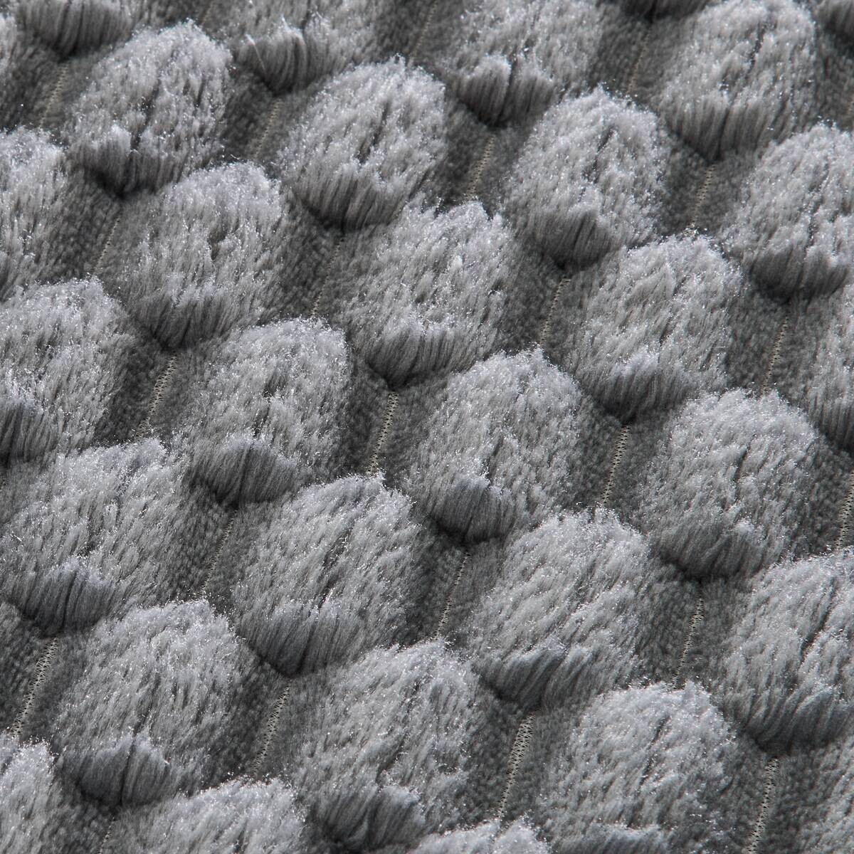 POCOline Tagesdecke Wabe Flanell anthrazit 100% Polyester B/L: ca. 200x230 cm