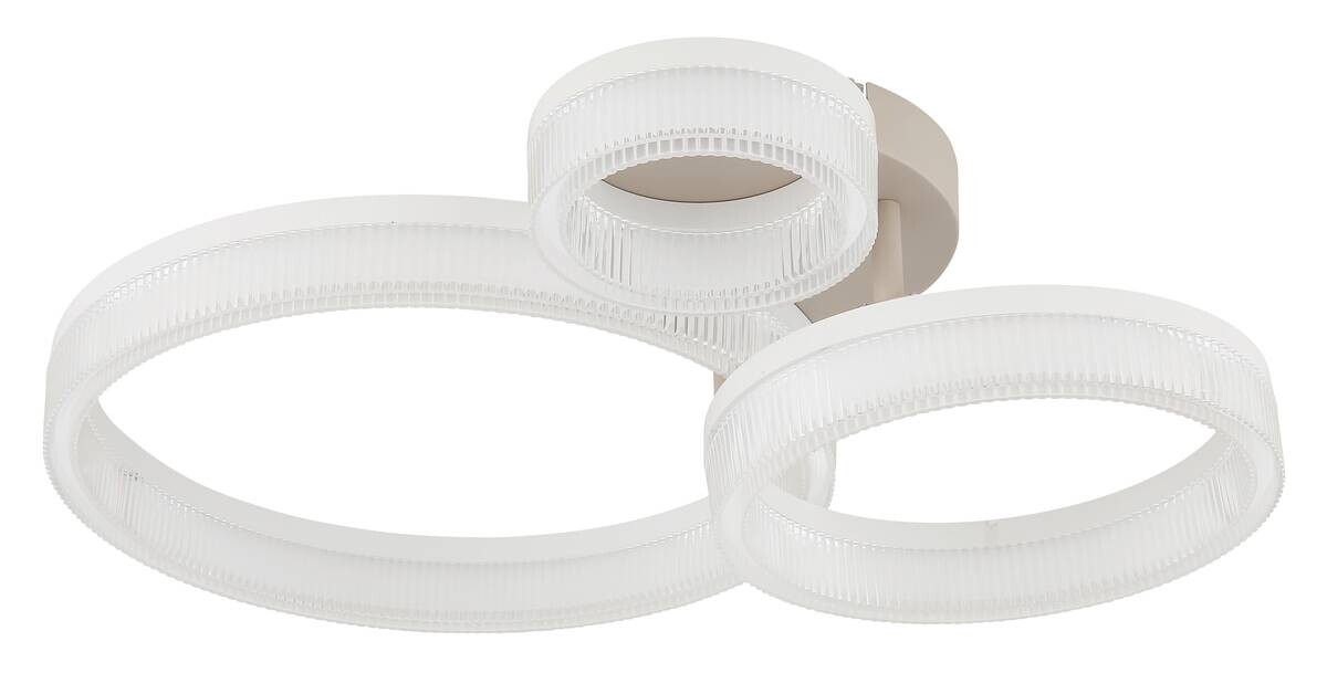 GLOBO LED-Deckenleuchte Elba sand weiß Metall Kunststoff B/H/T: ca. 51x12,5x40,5 cm