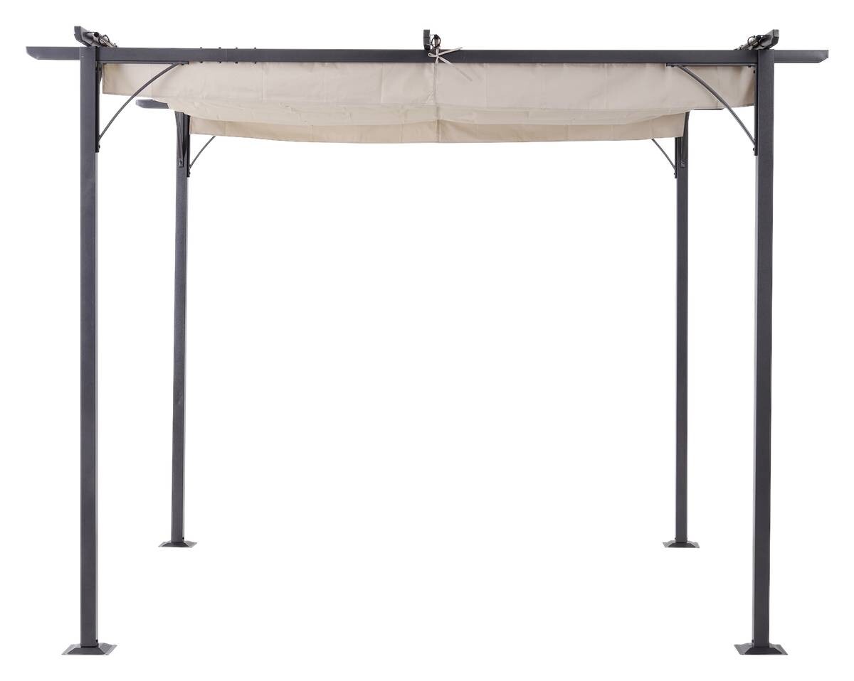 Outsunny Pergola schwarz Metall B/H/L: ca. 300x230x300 cm