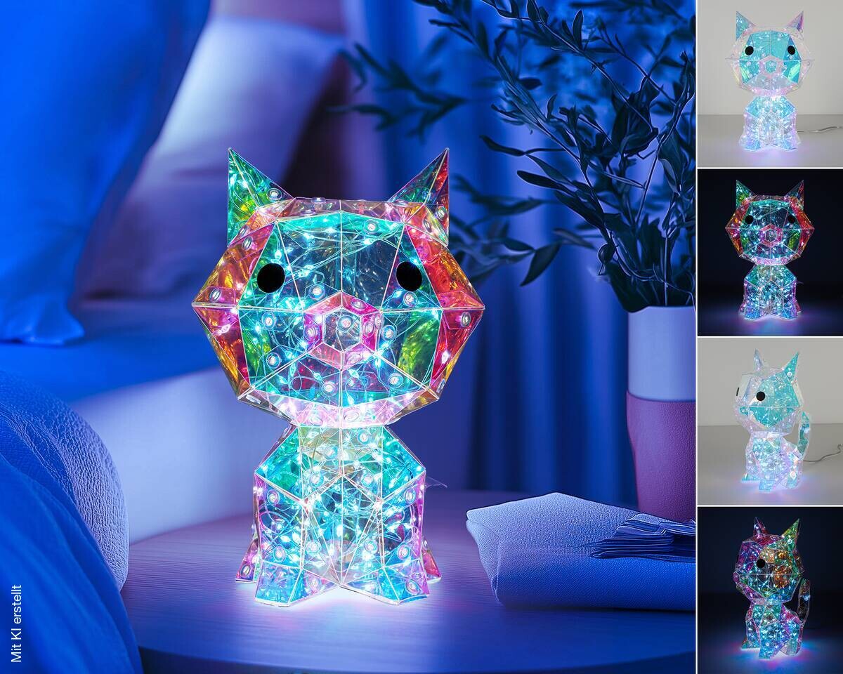 Nolo LED-Dekoleuchte Katze B/H/T: ca. 13,5x21x14 cm
