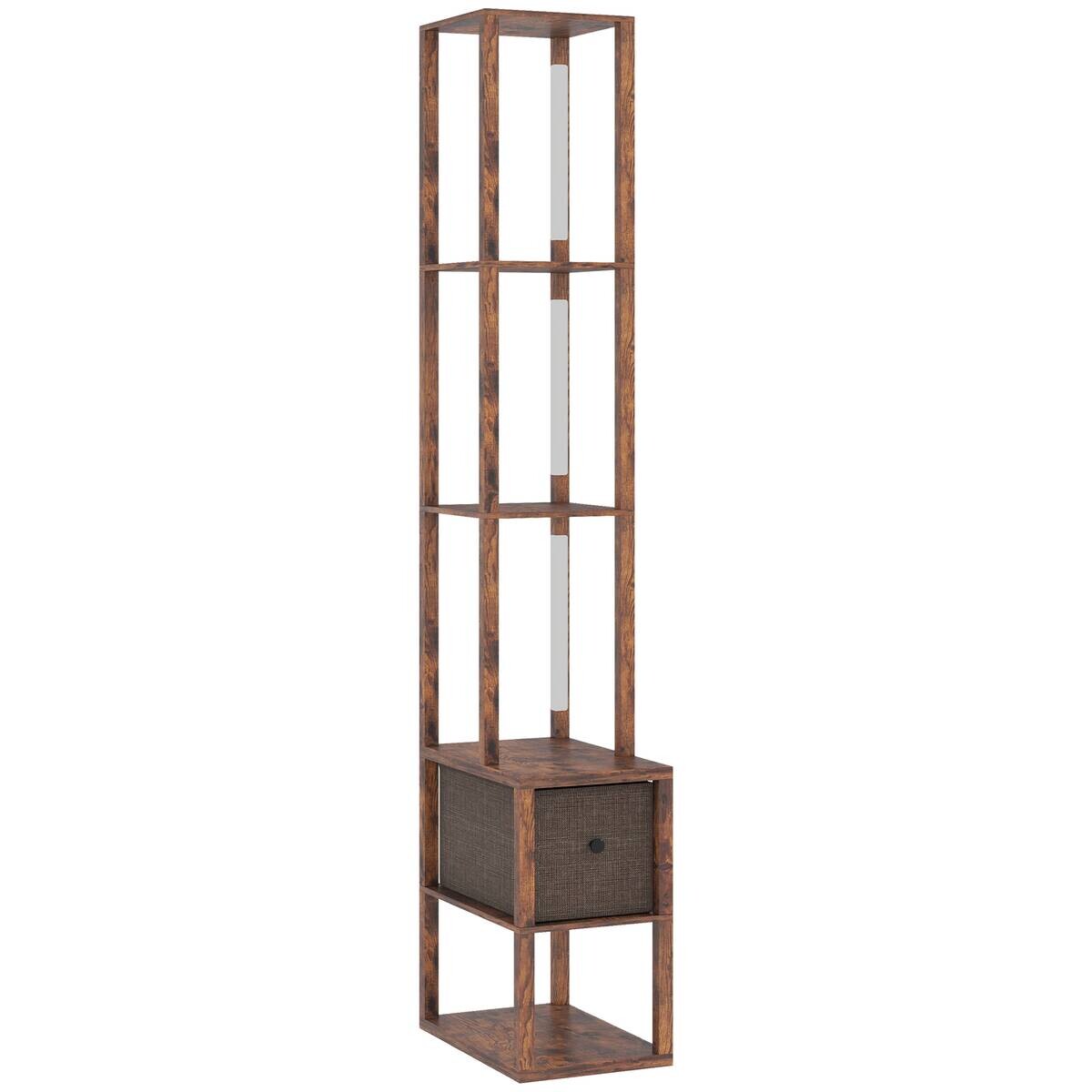 HOMCOM Stehleuchte braun MDF B/H/L: ca. 26,5x169x43,5 cm