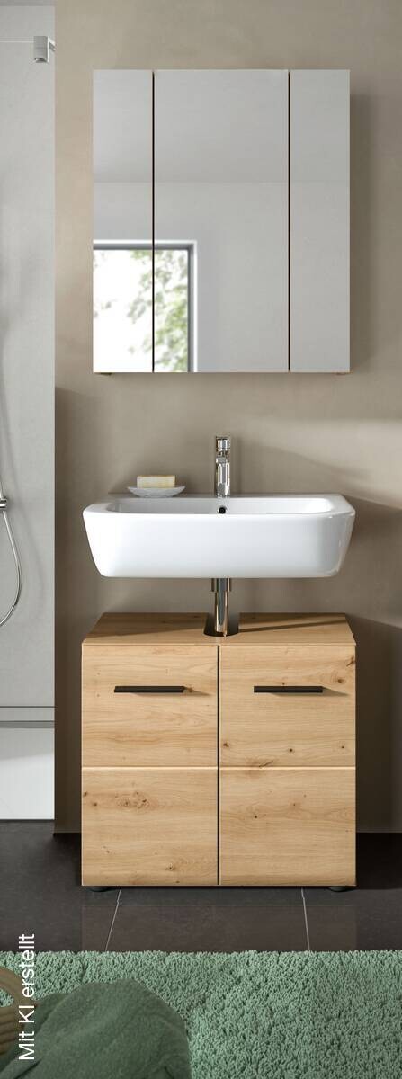 Badezimmer-Set Ice Artisan Oak Nachbildung B/H/T: ca. 60x185x30 cm