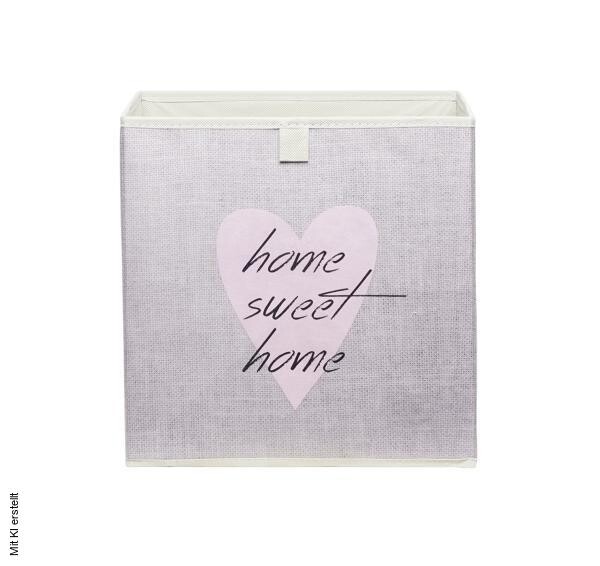 Motivbox Heart rosa hellbeige B/H/T: ca. 32x32x32 cm