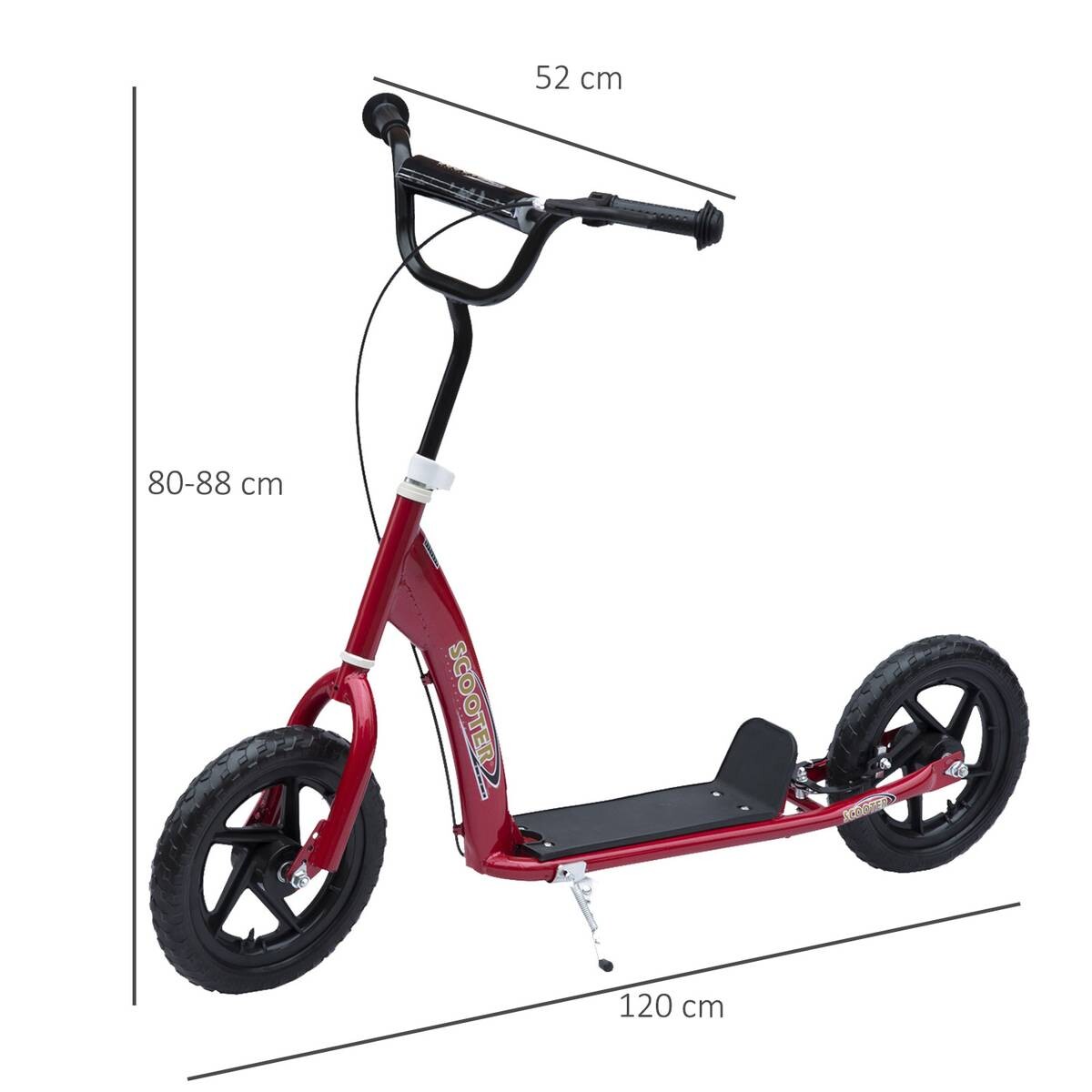 HOMCOM Kinderroller rot