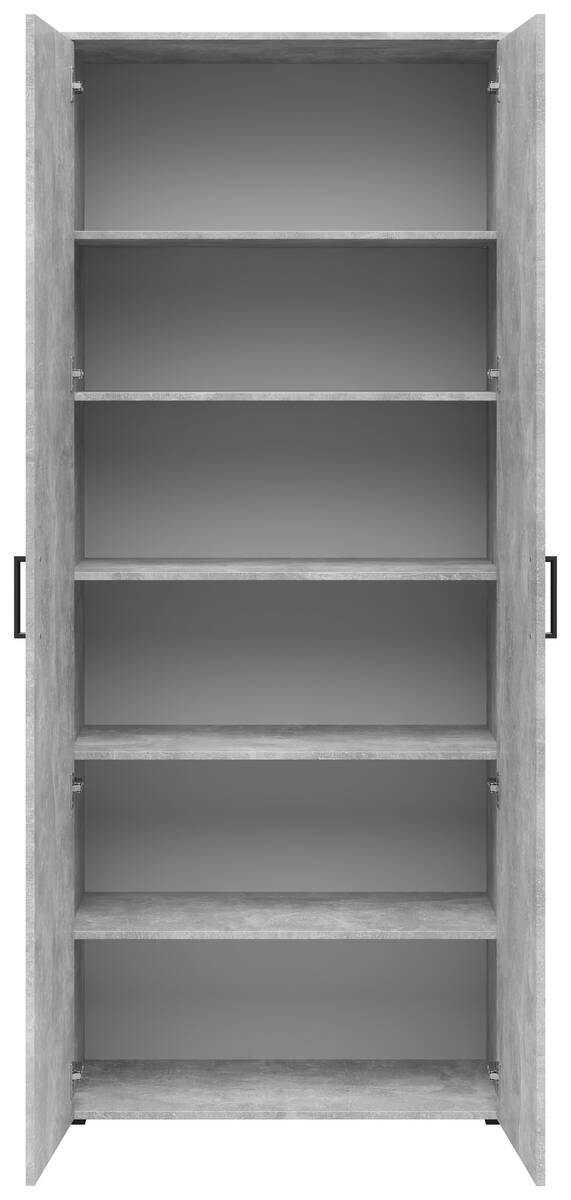 Schrank Multi-Stauraum Typ 37 Beton Optik B/H/T: ca. 80x195x40 cm