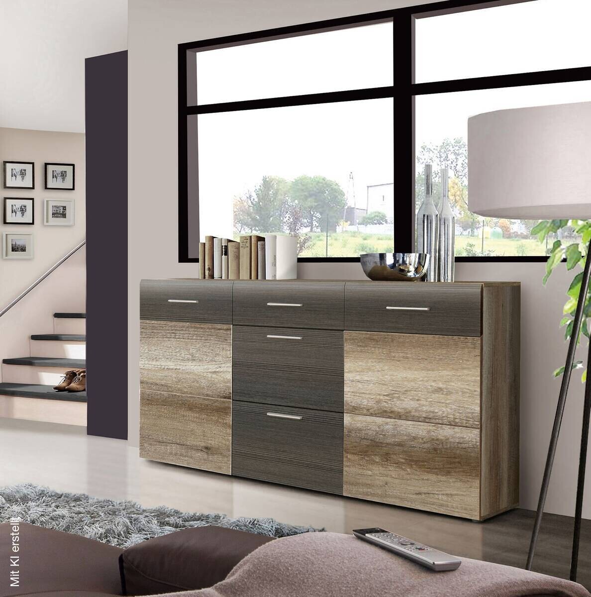 Sideboard Eiche Antik Nachbildung Touchwood Nachbildung B/H/T: ca. 180x101x41 cm