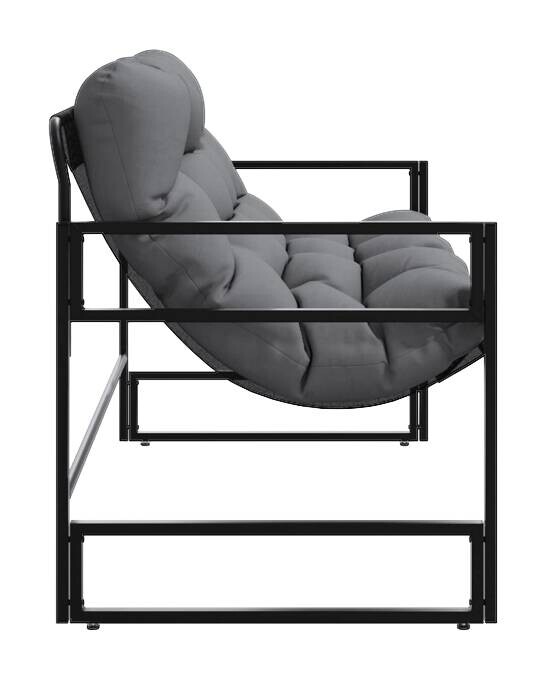 vidaXL Gartenbank schwarz Polyester B/H/L: ca. 67x76x113 cm