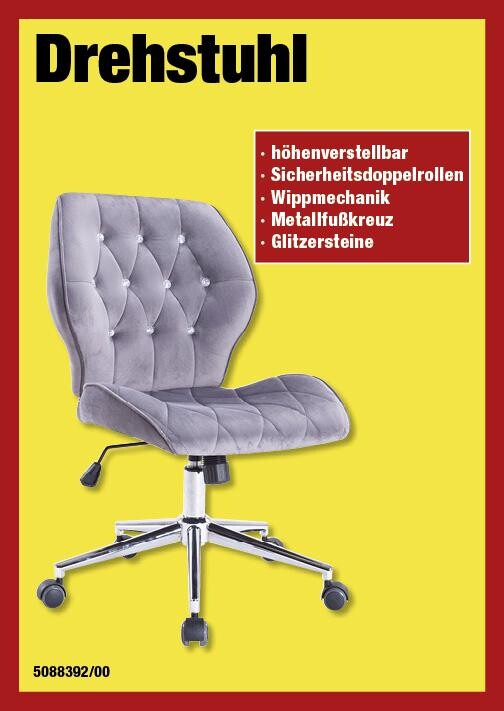 Drehstuhl Jolina grau