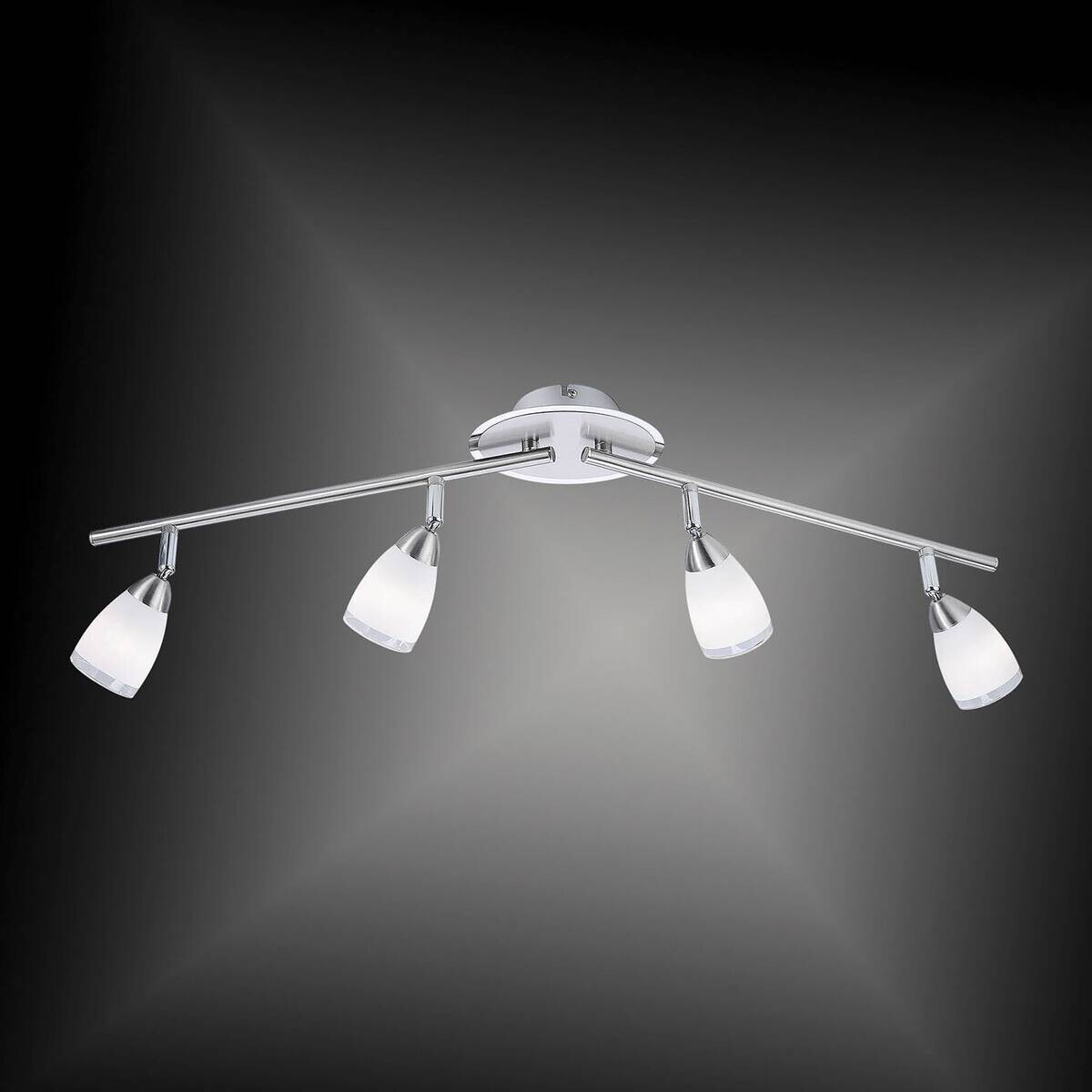 Just Light LED-Deckenleuchte Vino weiß Stahl B/H/L: ca. 76x17,5x81 cm G9 4 Brennstellen