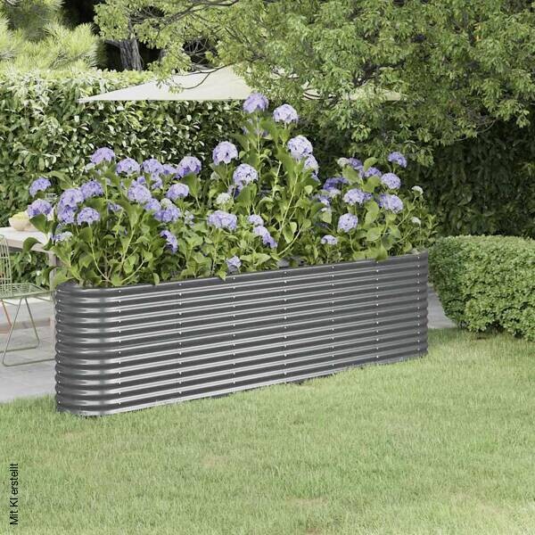 Hochbeet anthrazit Stahl B/H/L: ca. 40x68x260 cm