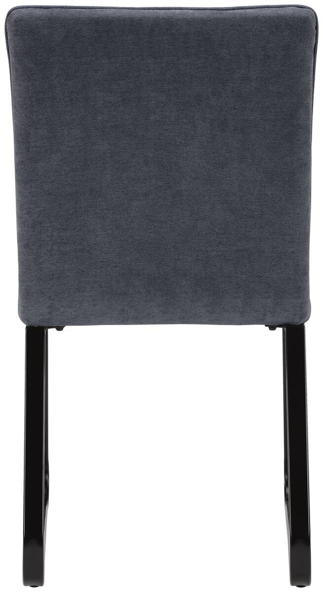 Stuhl TALEA 2er-Set dunkelgrau schwarz Webstoff Metall B/H/T: ca. 46x86x55 cm