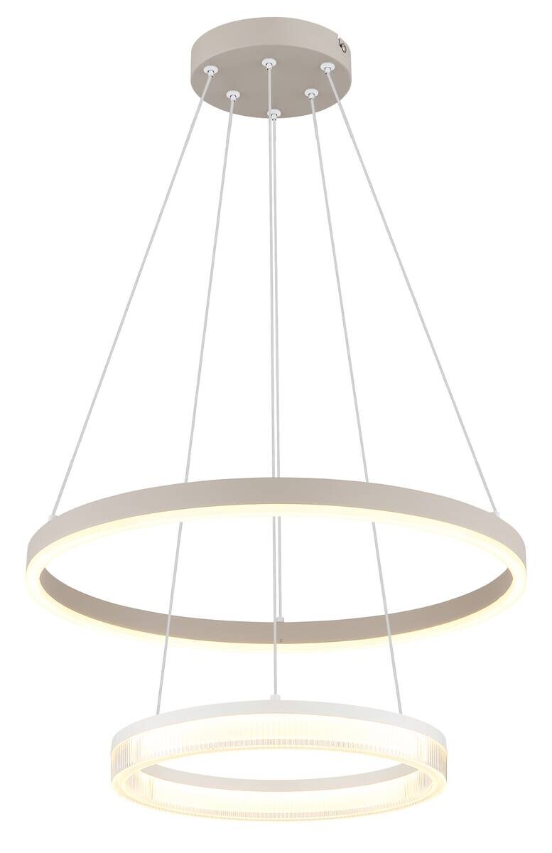 GLOBO Hängeleuchte Marlenne weiß sand Kunststoff Metall H/D: ca. 150x50 cm 1 Brennstellen
