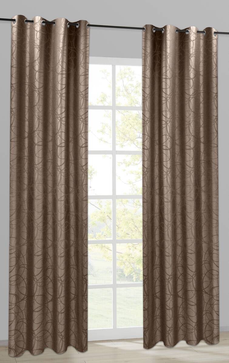 POCOline Ösenvorhang Eaton taupe B/L: ca. 140x245 cm