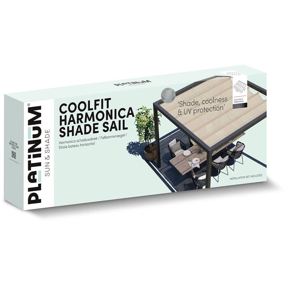 PLATINUM Faltsonnensegel Coolfit sand Polyethylen B/H/L: ca. 300x1x290 cm