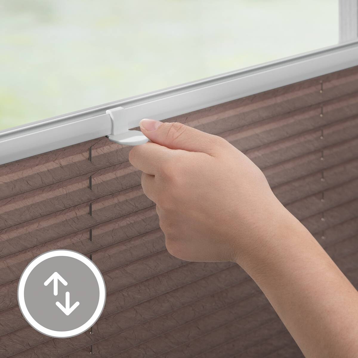 LICHTBLICK Spannplissee taupe B/L: ca. 55x130 cm