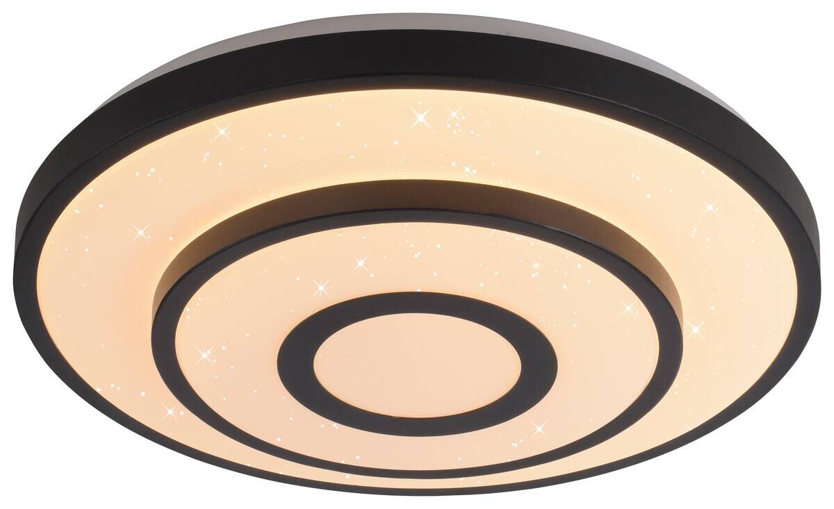 Just Light LED-Deckenleuchte Turanus schwarz H/D: ca. 8,5x37,5 cm