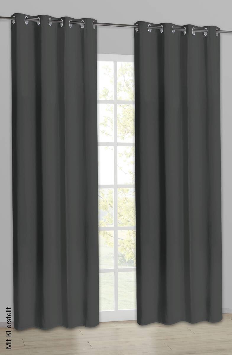 Verdunklungsvorhang Darkness dunkelgrau B/L: ca. 135x245 cm