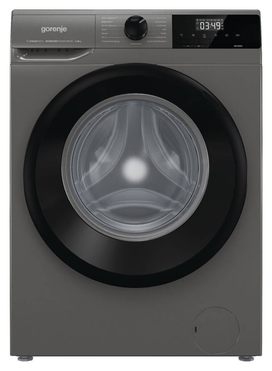 Gorenje Waschmaschine WNHEI84APSA/DE EEK: A Spektrum: A bis G 8kg 1400U/min titanfarbig B/H/T: ca. 60x85x54 cm