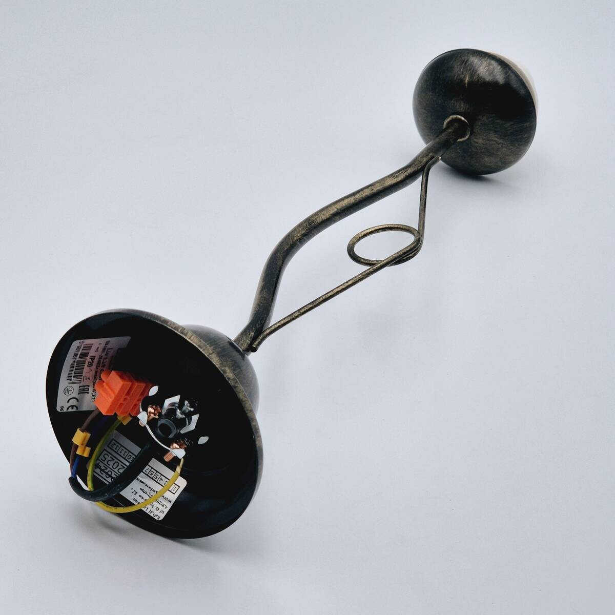 Lamkur Deckenleuchte Retro schwarz Glas Stahl B/H/L: ca. 32,5x45x32,5 cm E27 1 Brennstellen