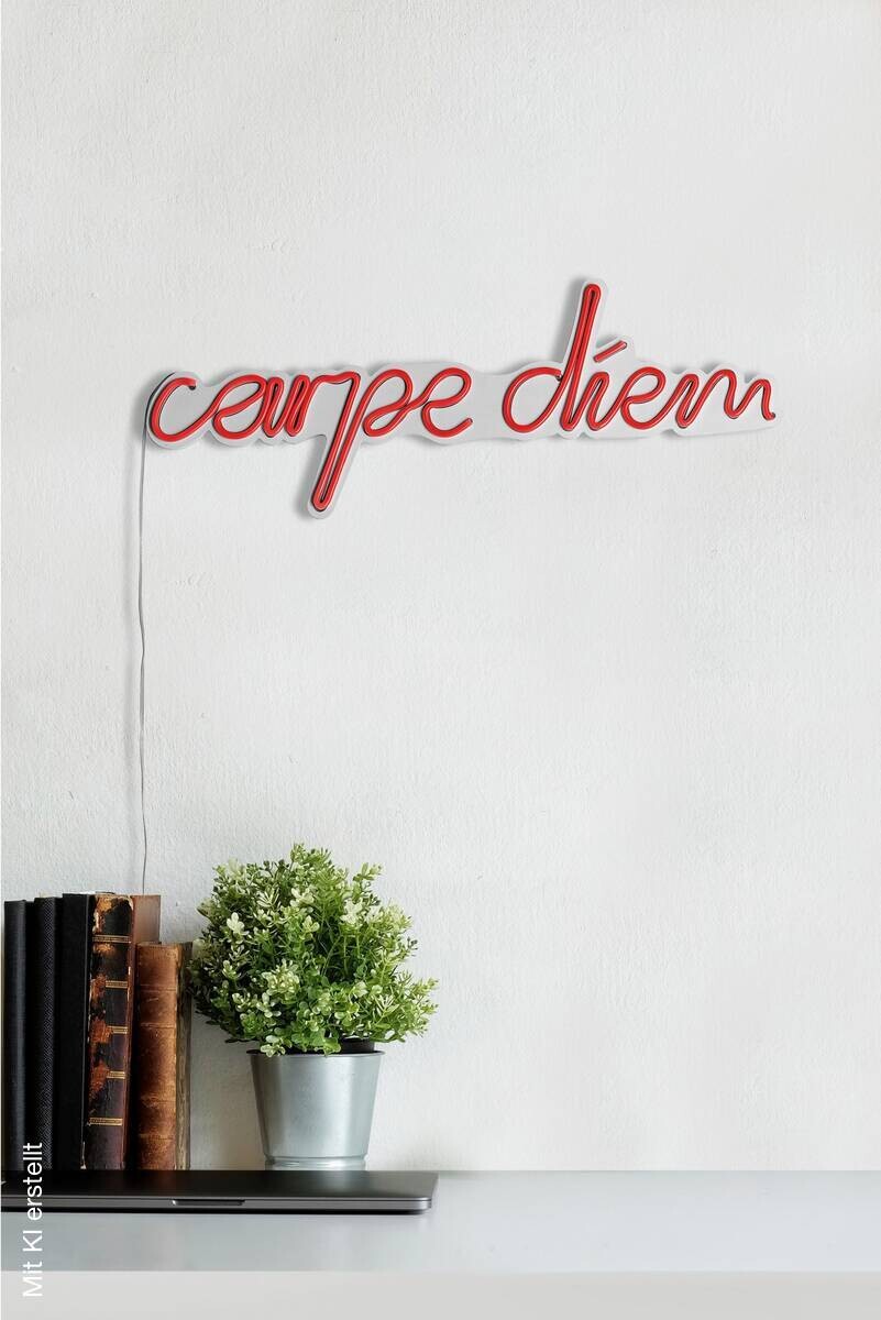 Opviq LED-Wandleuchte rot PVC B/H/T/L: ca. 53x20x2x53 cm