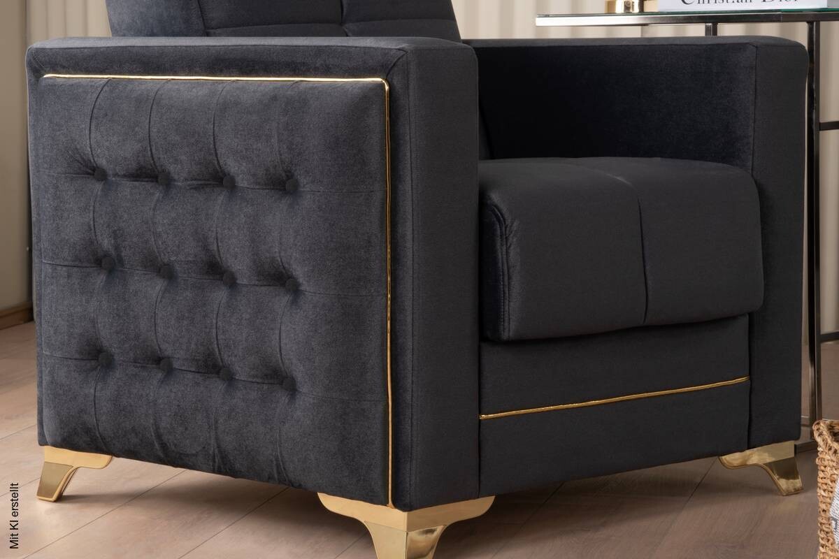 Sofa 3-2-1 Cavana anthrazit Microfaser