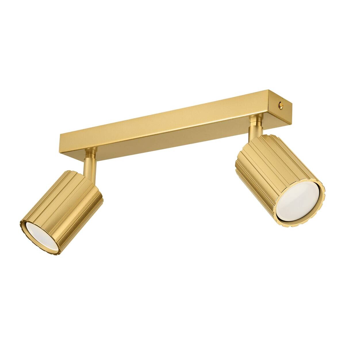 Lamkur Strahler Prisma gold Stahl B/H/L: ca. 6,5x16,5x30 cm 2 Brennstellen